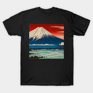 Mount Fuji inspired by Hokusai's works T-Shirt